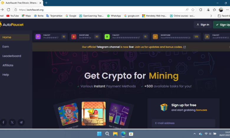 Autofaucet.org Cara Asyik Menghasilkan Uang Dari Internet Hanya Dengan Aktivitas Ringan