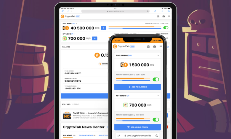 CryptoTab Pool Halaman Depan